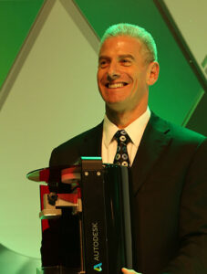 Steve Blum, SVP - Worldwide Autodesk with the 3D Printer
